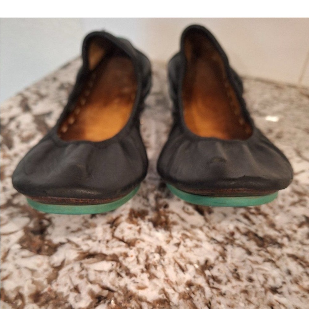 Tieks Black Leather Flats